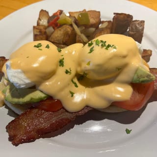 BACON AVOCADO TOMATO BENEDICT