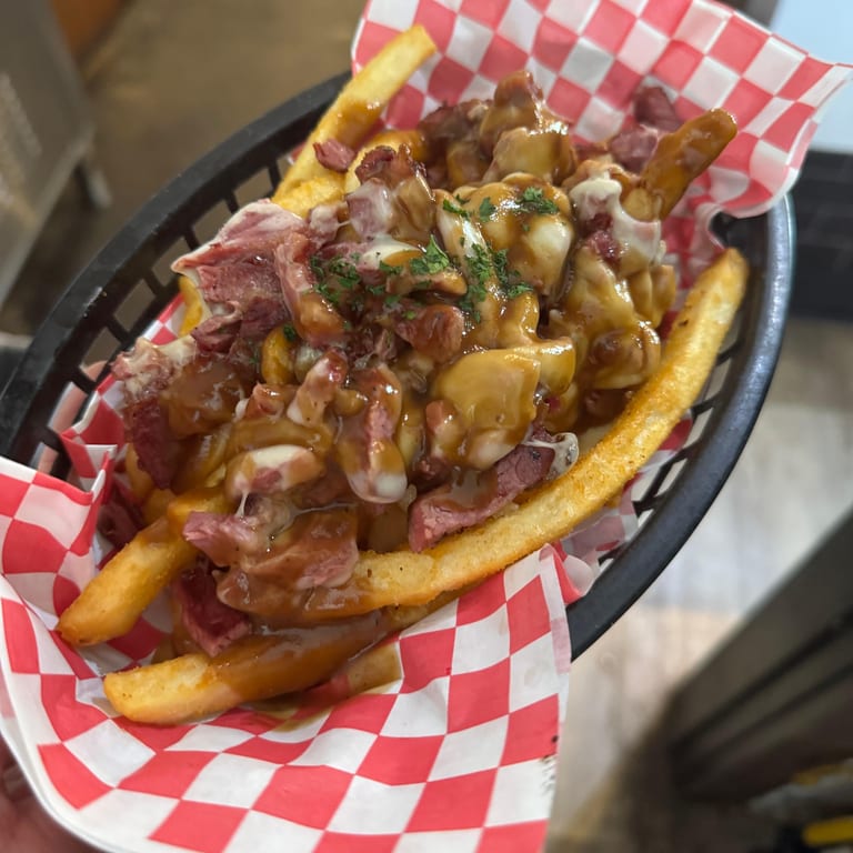 Delicious cheese fries